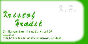 kristof hradil business card
